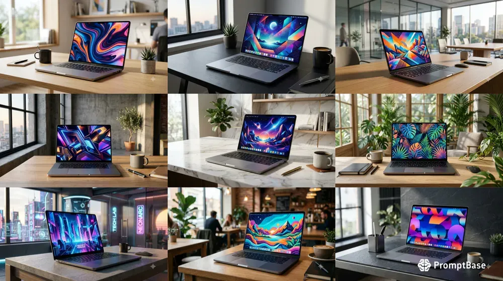 Photorealistic Laptop Tech Mockups