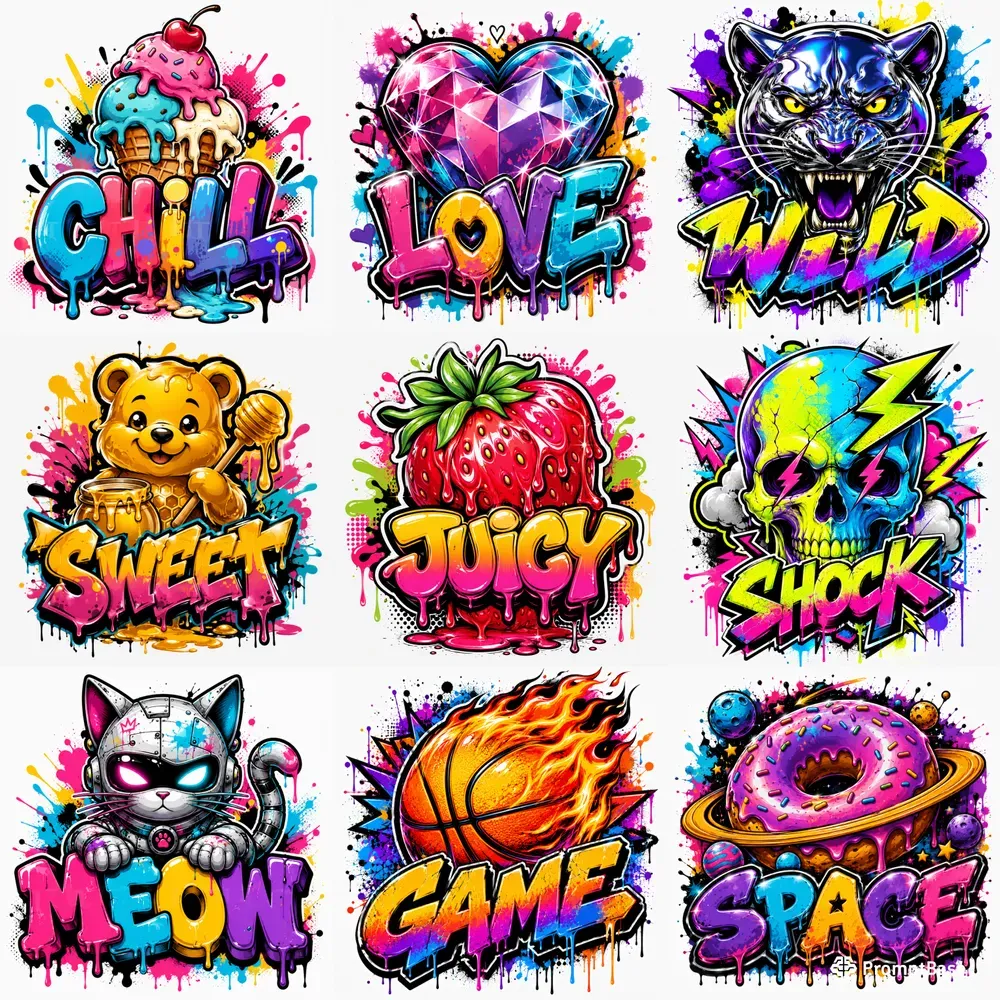 Graffiti Pop Sticker Designs