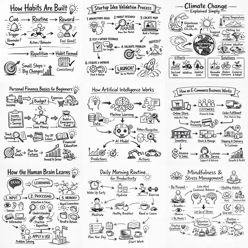 Hand Drawn Sketchnote Animations