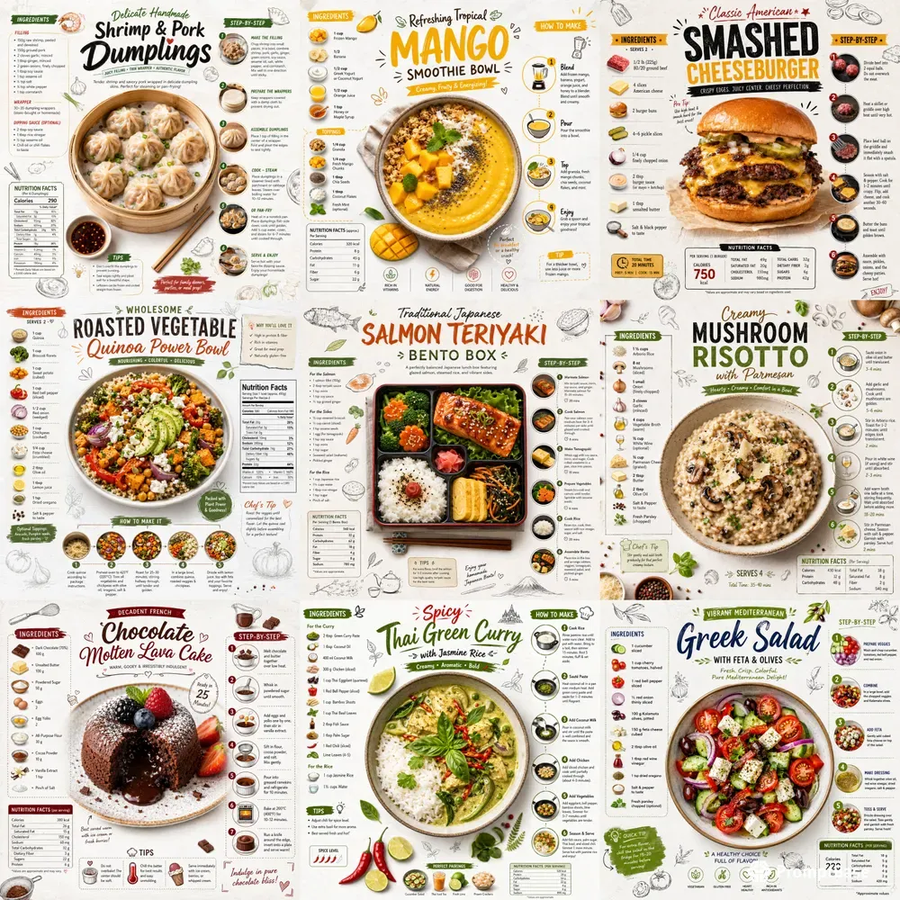 Professional Recipe Infographics