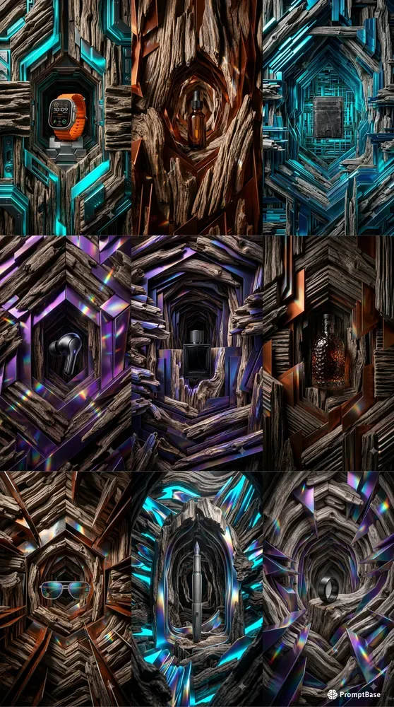 Driftwood Layer Anodized Titanium Stages