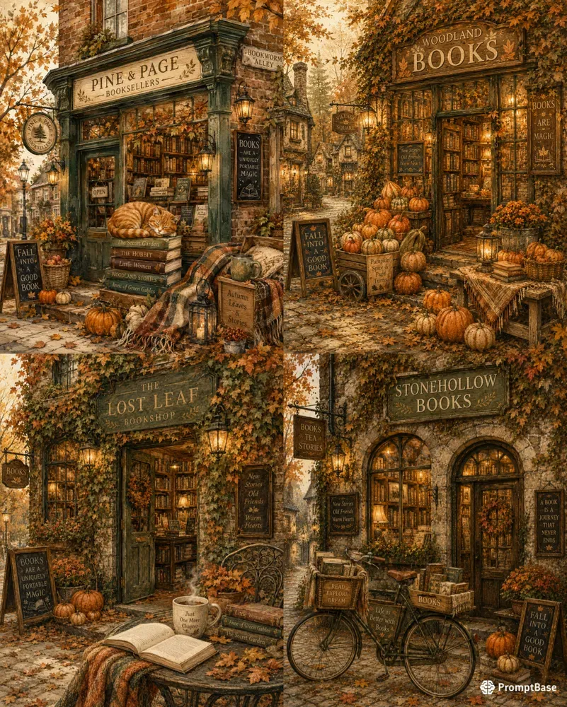 Cozy Autumn Bookshops