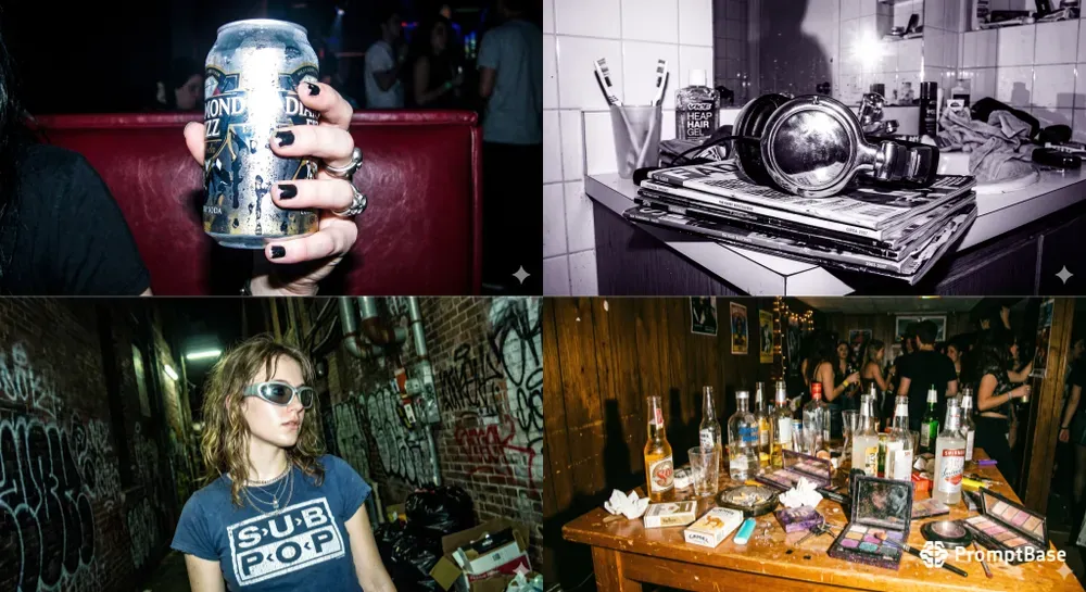 90s Hardflash Indie Sleaze Stills