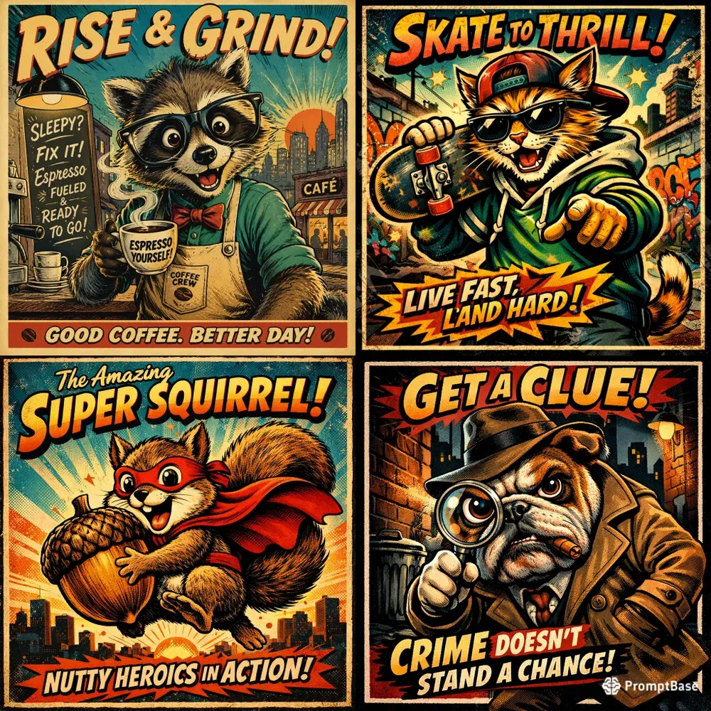 Retro Mascot Poster Generator