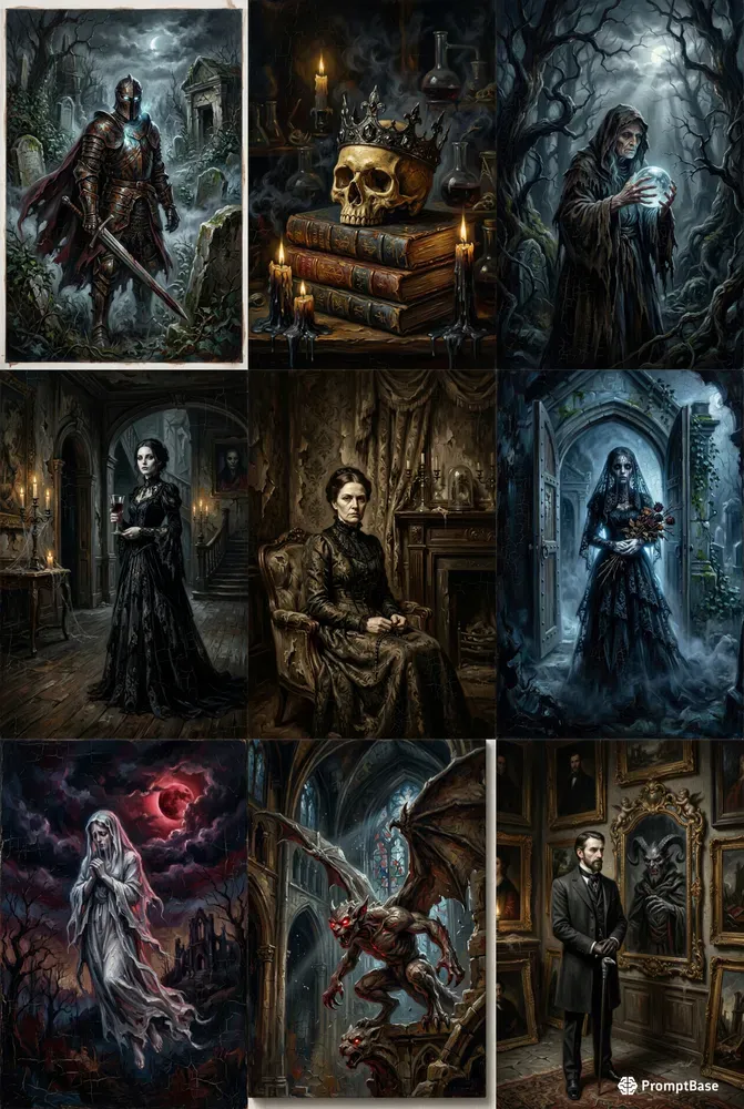 Gothic Horror Oil Paintings