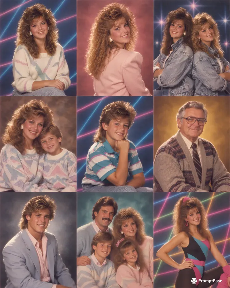 80s Mall Studio Portrait Photos