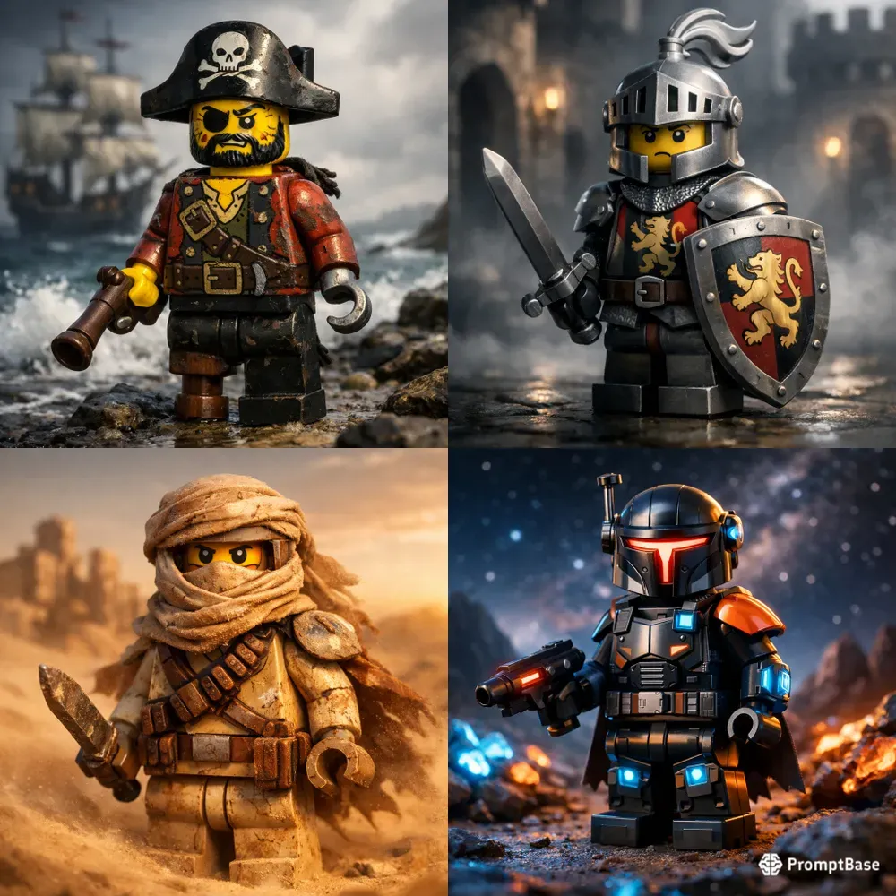 Cinematic Lego Pirate Portraits