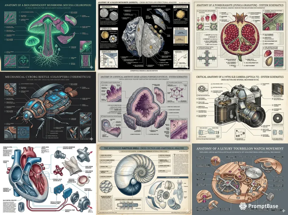 Ultradetailed Macro Infographics