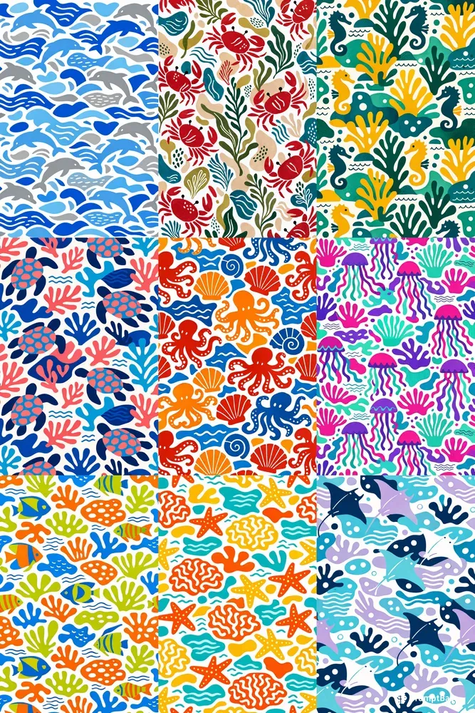 Modern Marine Abstract Ocean Patterns