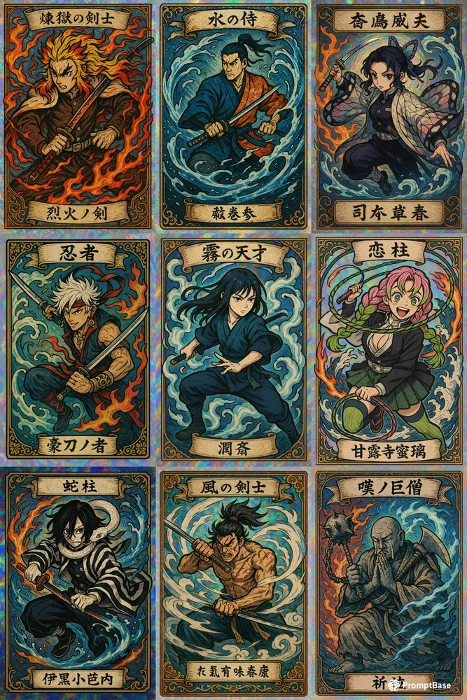 Mythic Slayer Holographic Cards