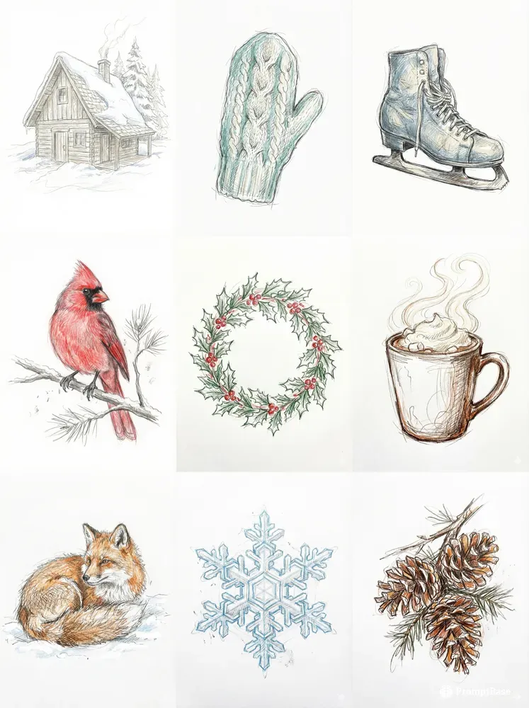 Winter Sketch Art