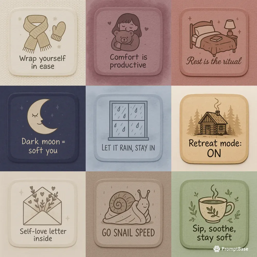 Cozy Day Stickers Slow Life Selfcare