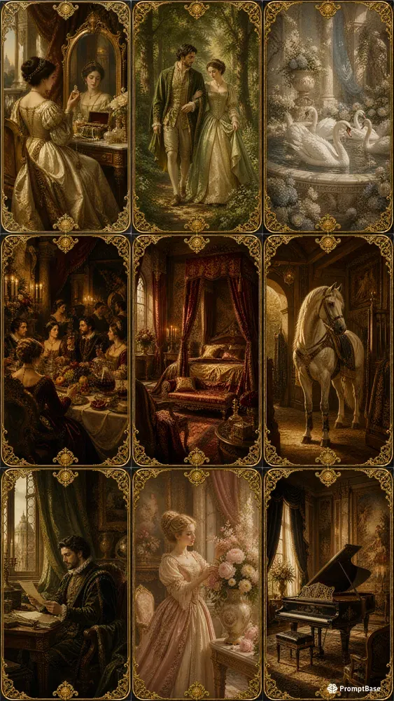 Renaissance Luxury Life Tarot Cards