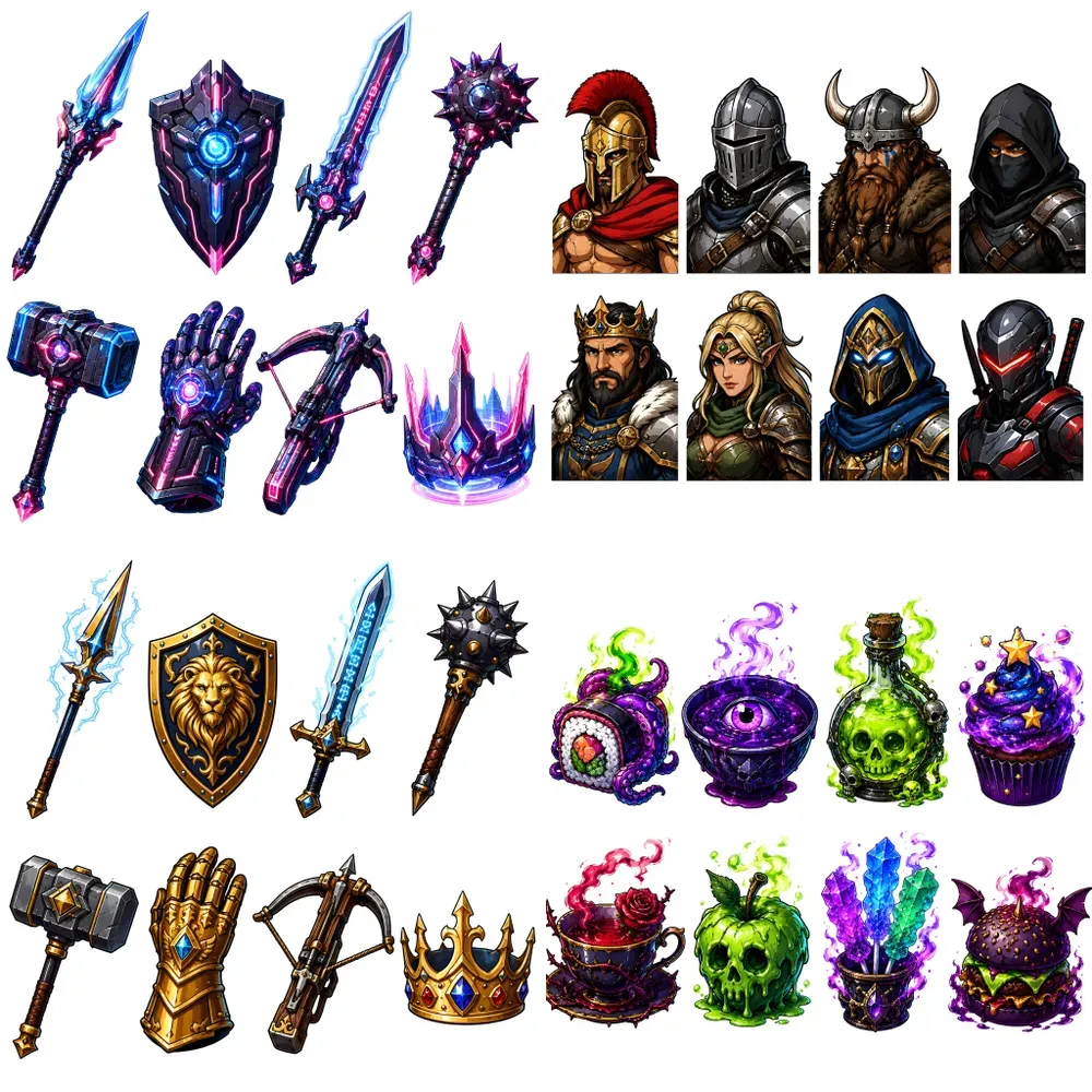 NFT Vector Game Item Icon Set Creators