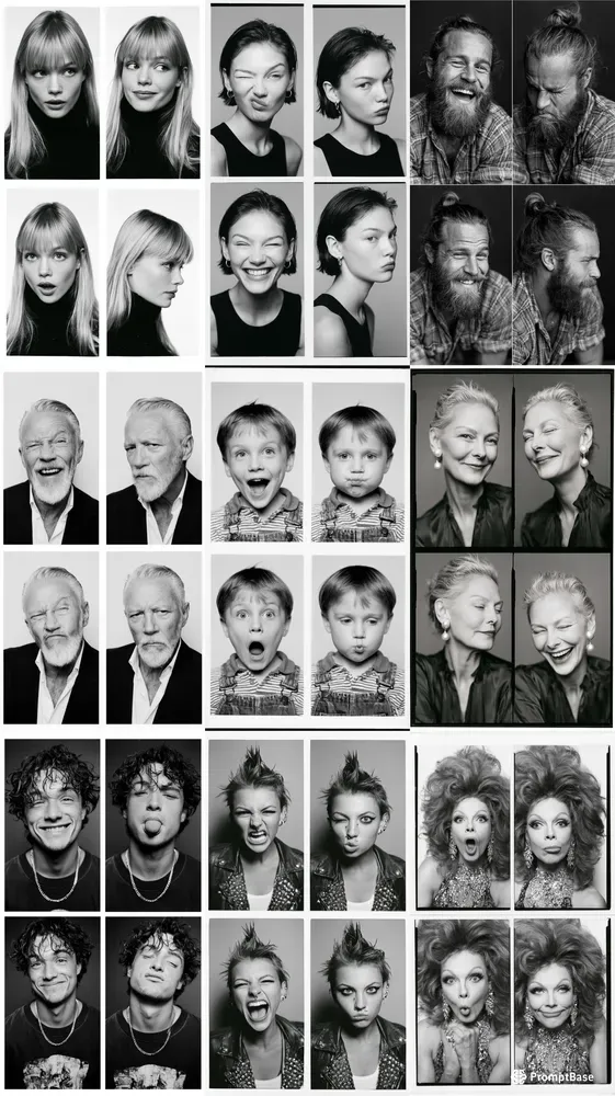 Black And White Studio Contact Sheets