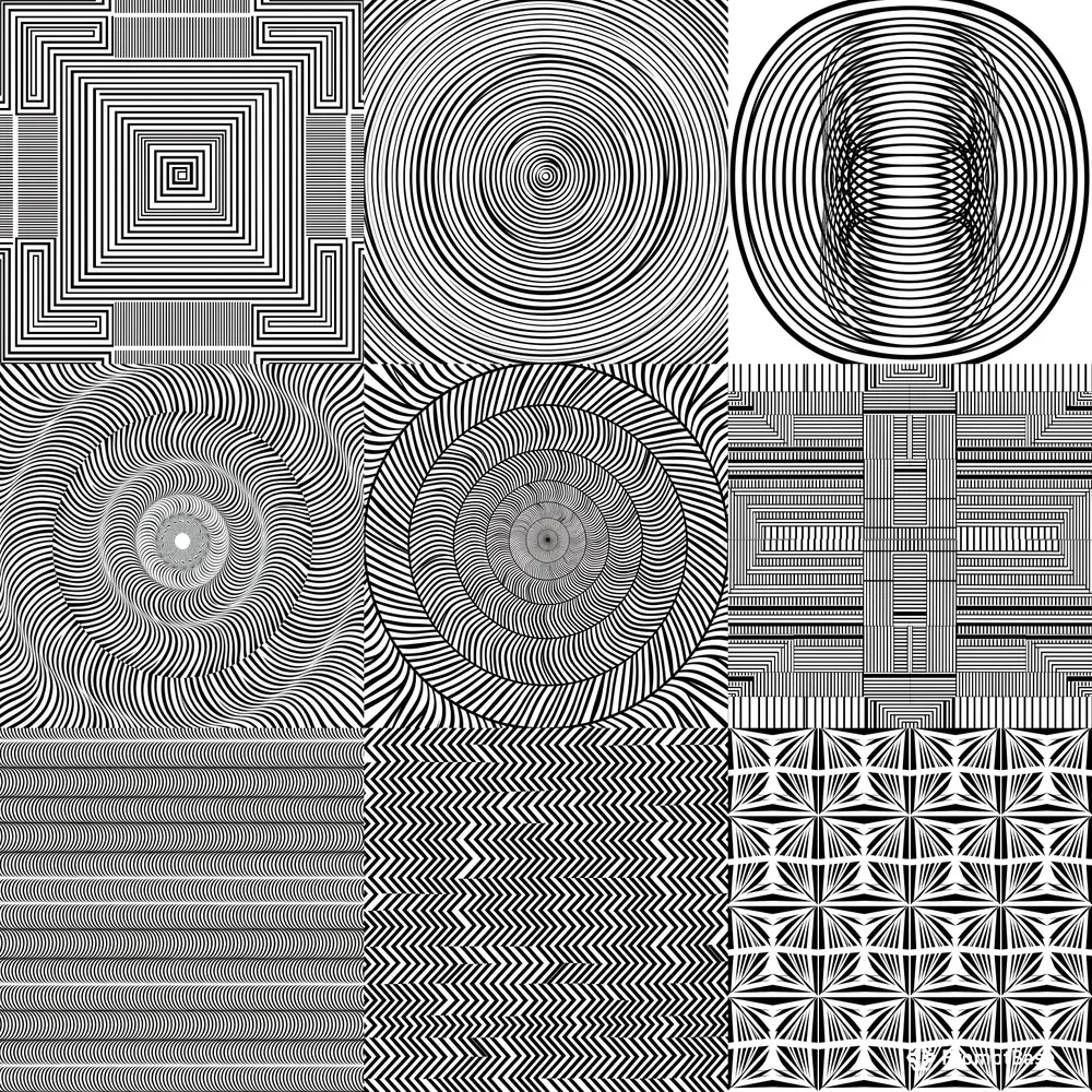 Minimal Black White Oparts