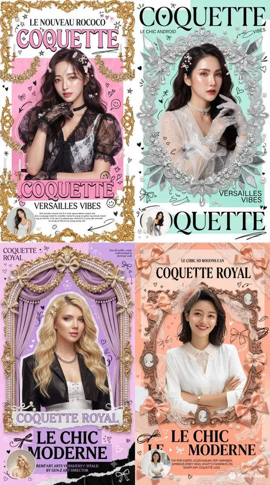 Rococo Coquette Pop Art Posters