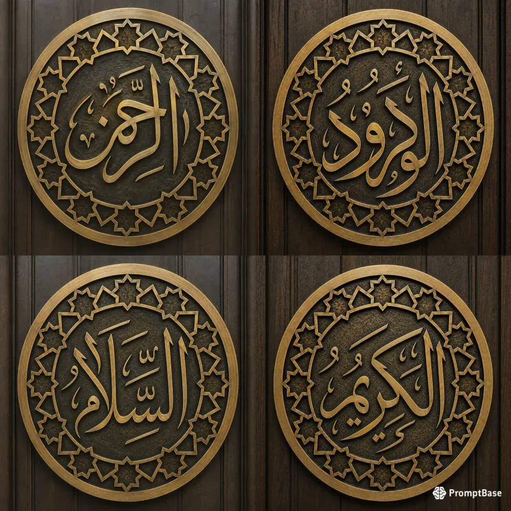 Sacred Name Door Medallion Ornaments