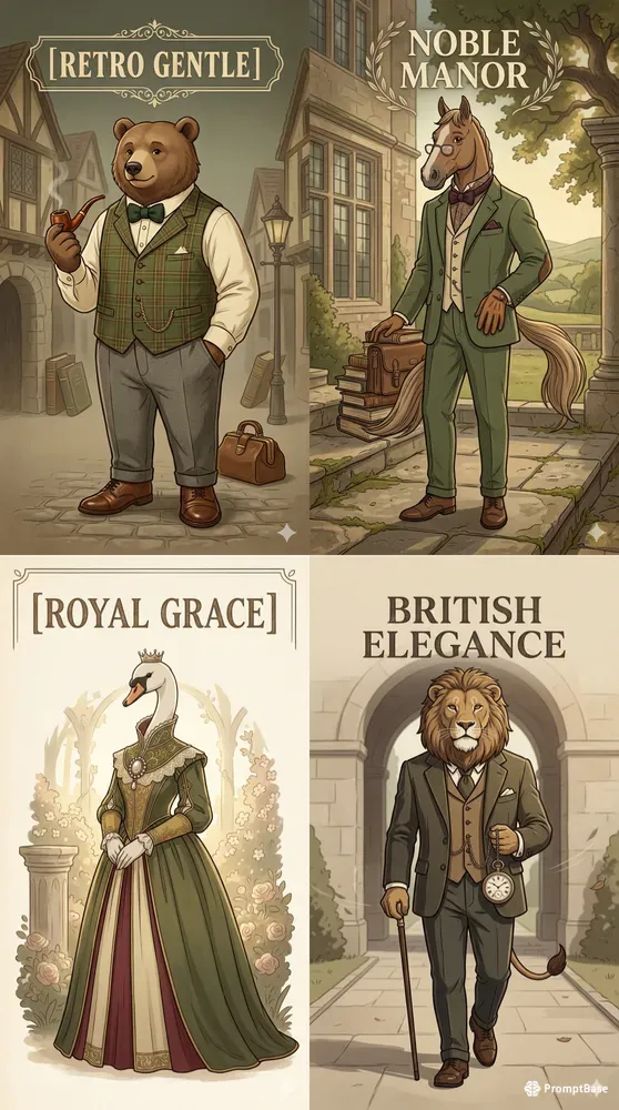 British Retro Gentleman Stickers