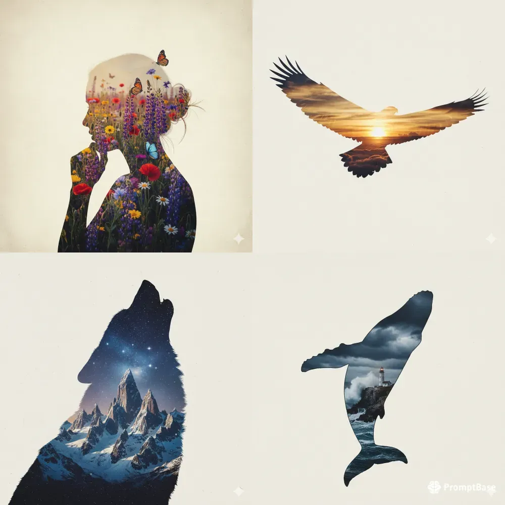 Surreal Nature Double Exposure Portraits