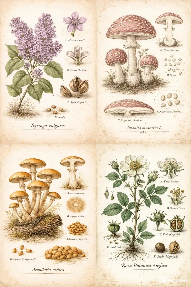 Vintage Botanical Illustration Style