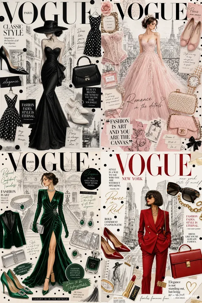Fashion Editorial Collage Boards