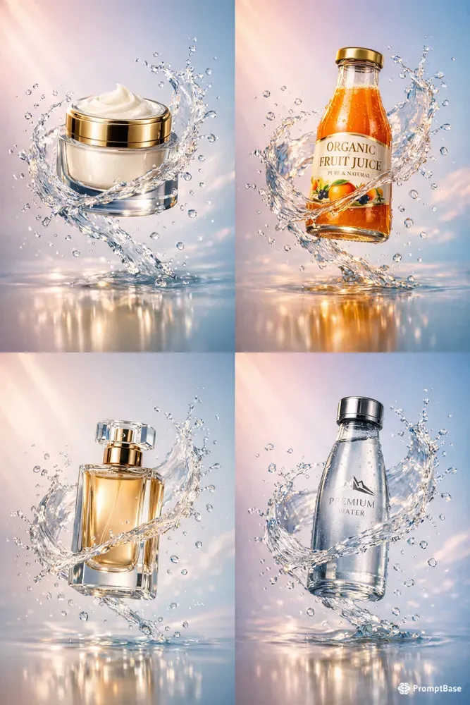 Luxury Floating Perfume Mockups