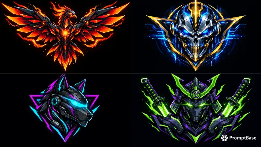 Cybernetic Neon Esports Web3 Crest Gen