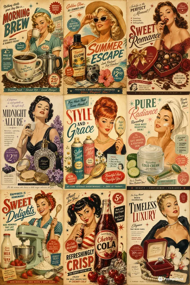 1950s Vintage Advertising Posters