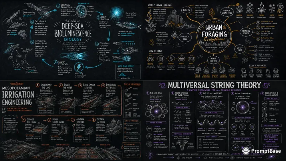 Educational Chalkboard Infographic Slides