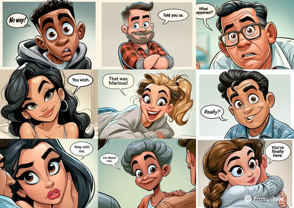 Glossy Comic Characters