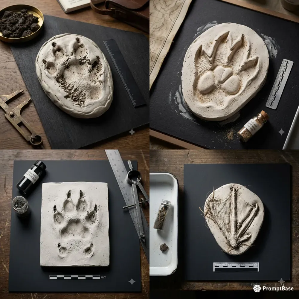 Fantasy Creature Footprint Casts