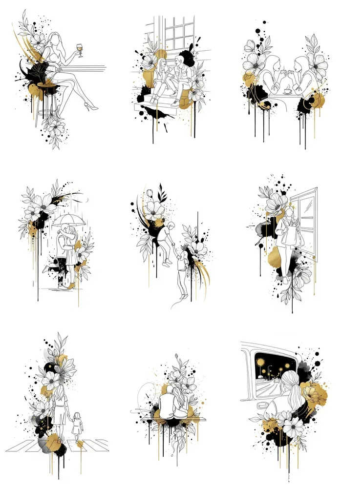 Abstract Gold Line Editorials