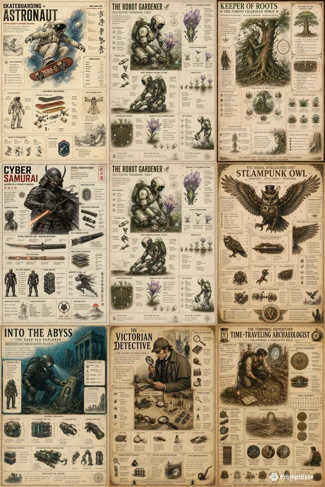 Vintage Anatomy Infographic Posters