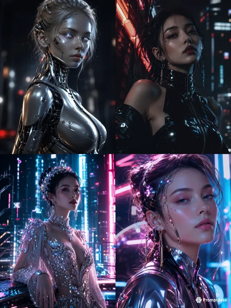Cyber Luxury Girl Portraits