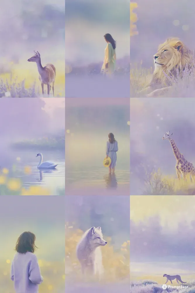 Dreamy Pastel Cinematic Portraits