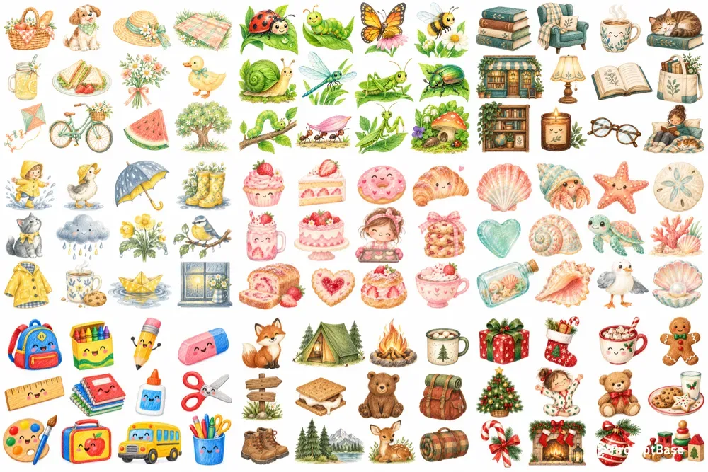 Cute Colored Pencil Clipart Any Themes