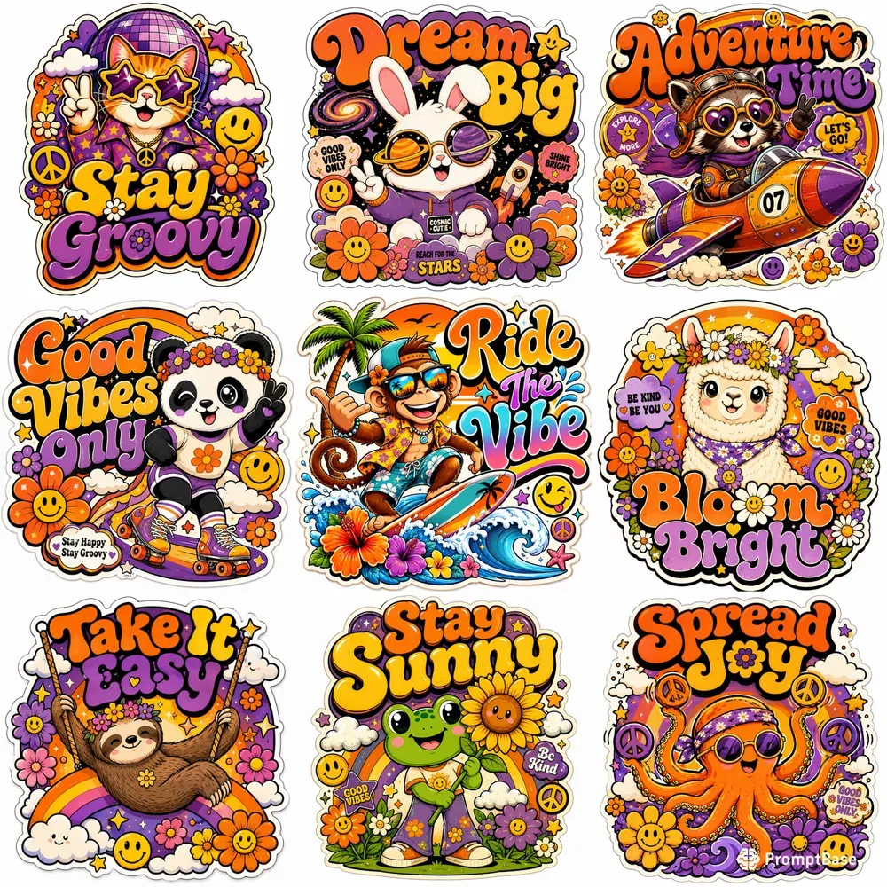 Groovy Mascot Sticker Collections