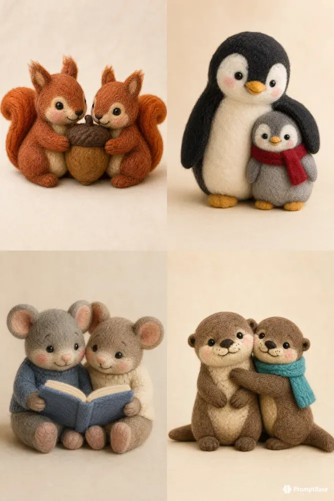 Needlefelted Animal Friends