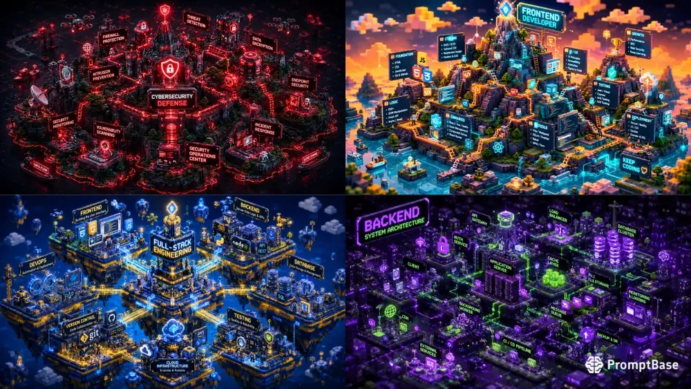 3D Voxel Web Tech Roadmap Assets