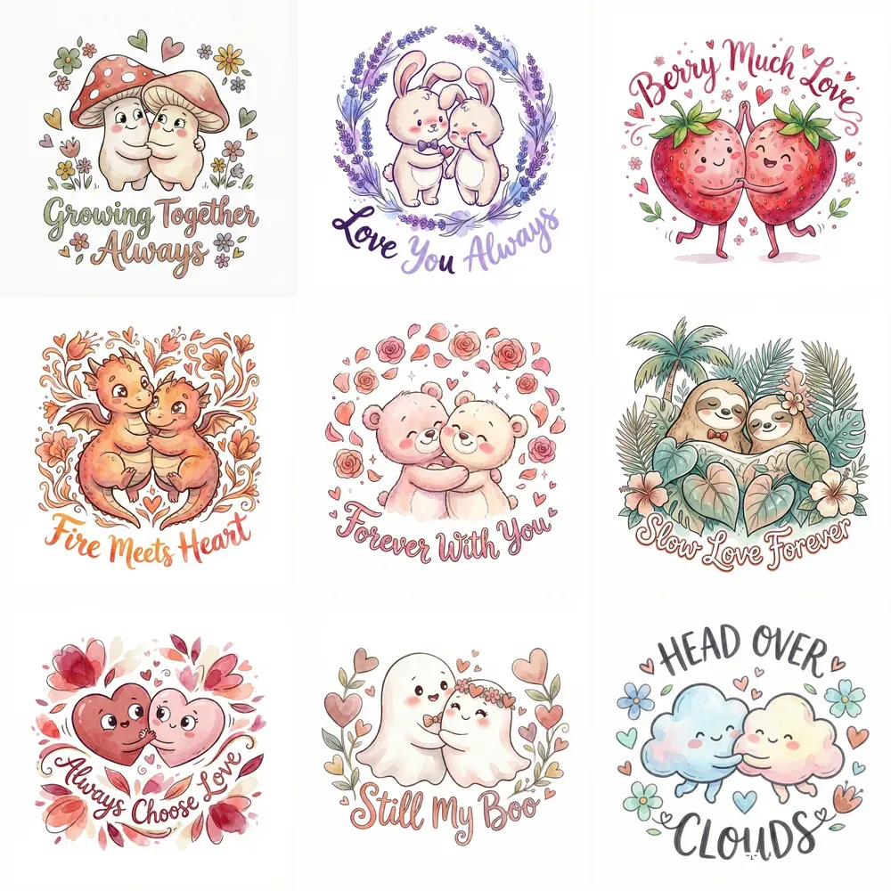 Valentine Mascot Couples Tshirt Art