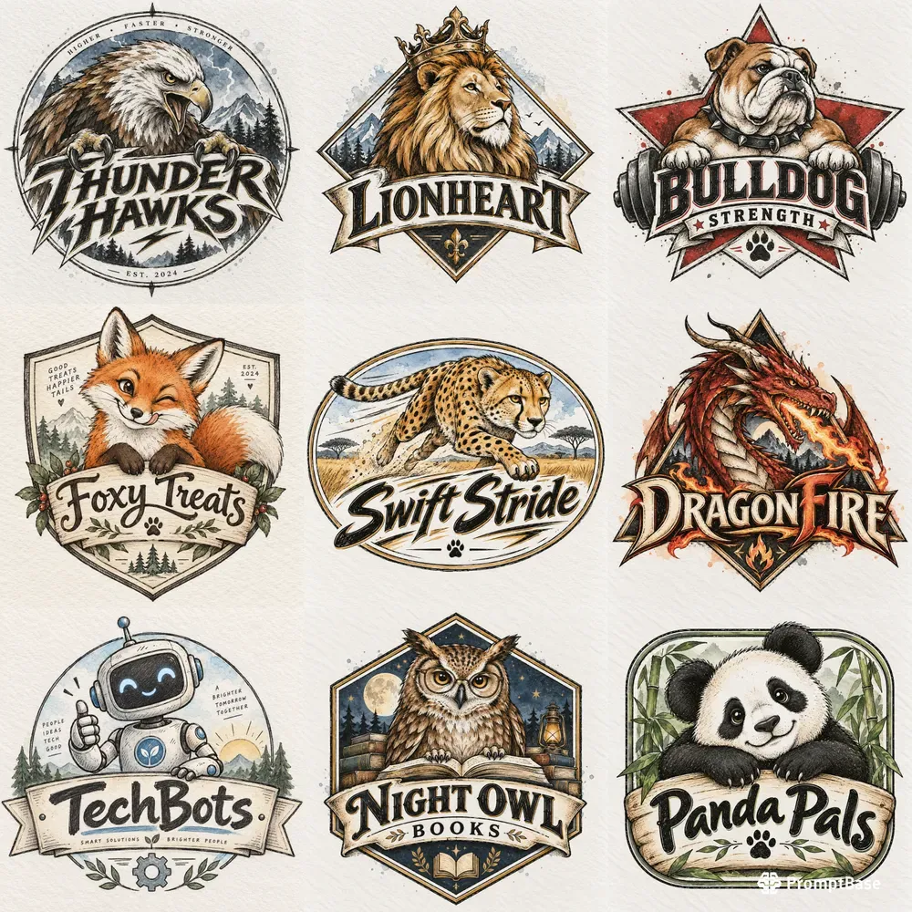 Hand Drawn Mascot Logos