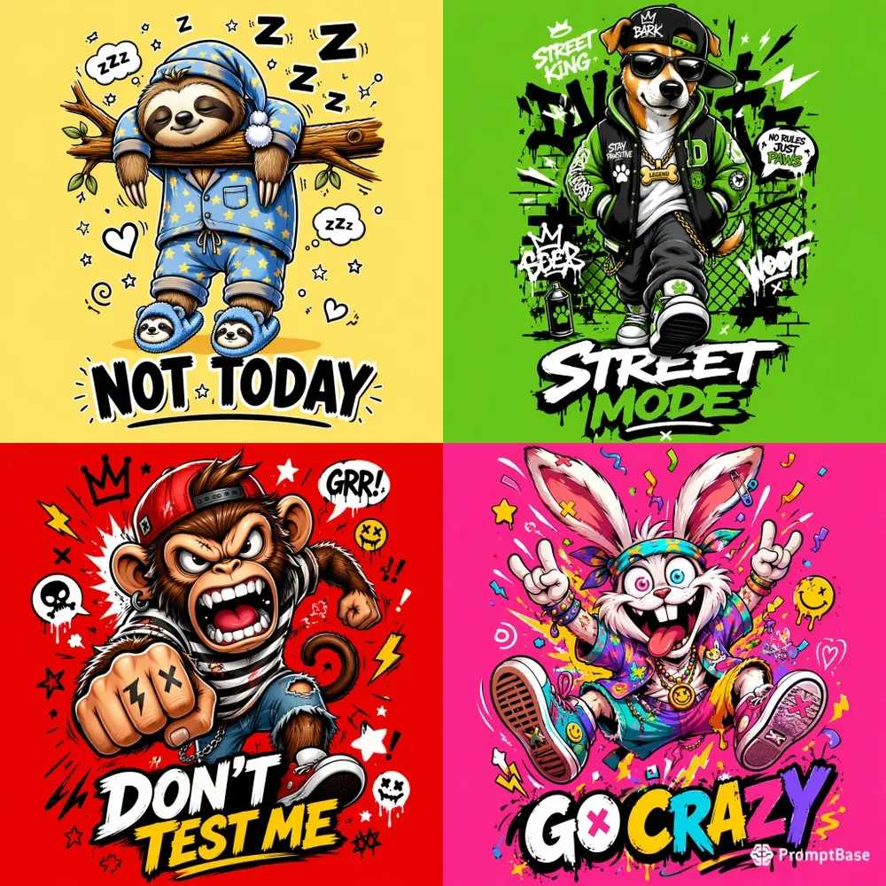 Stylish Cartoon Animal Case Art Designs