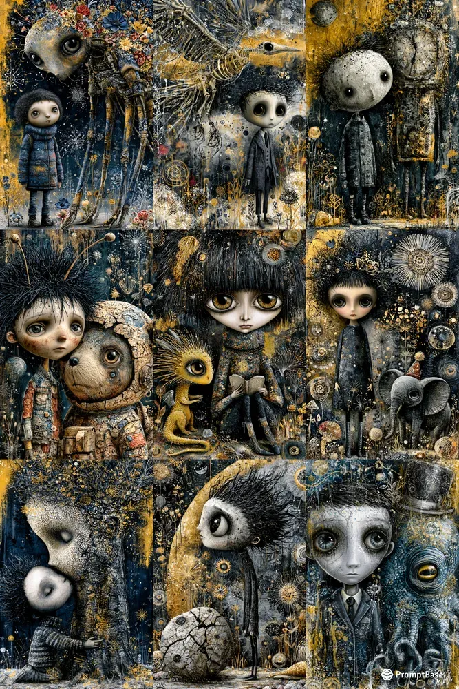 Dark Whimsical Folk Art
