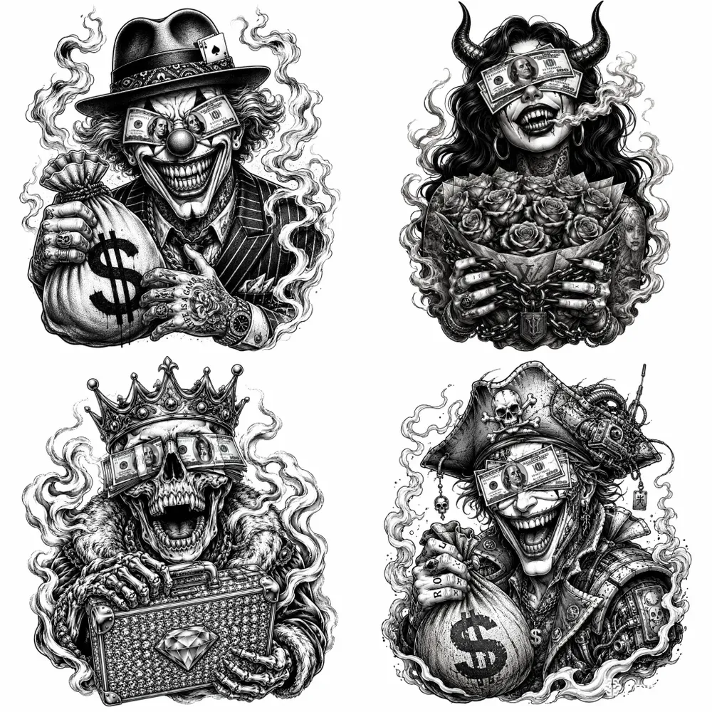 Luxury Greed Tattoo Flash Packs