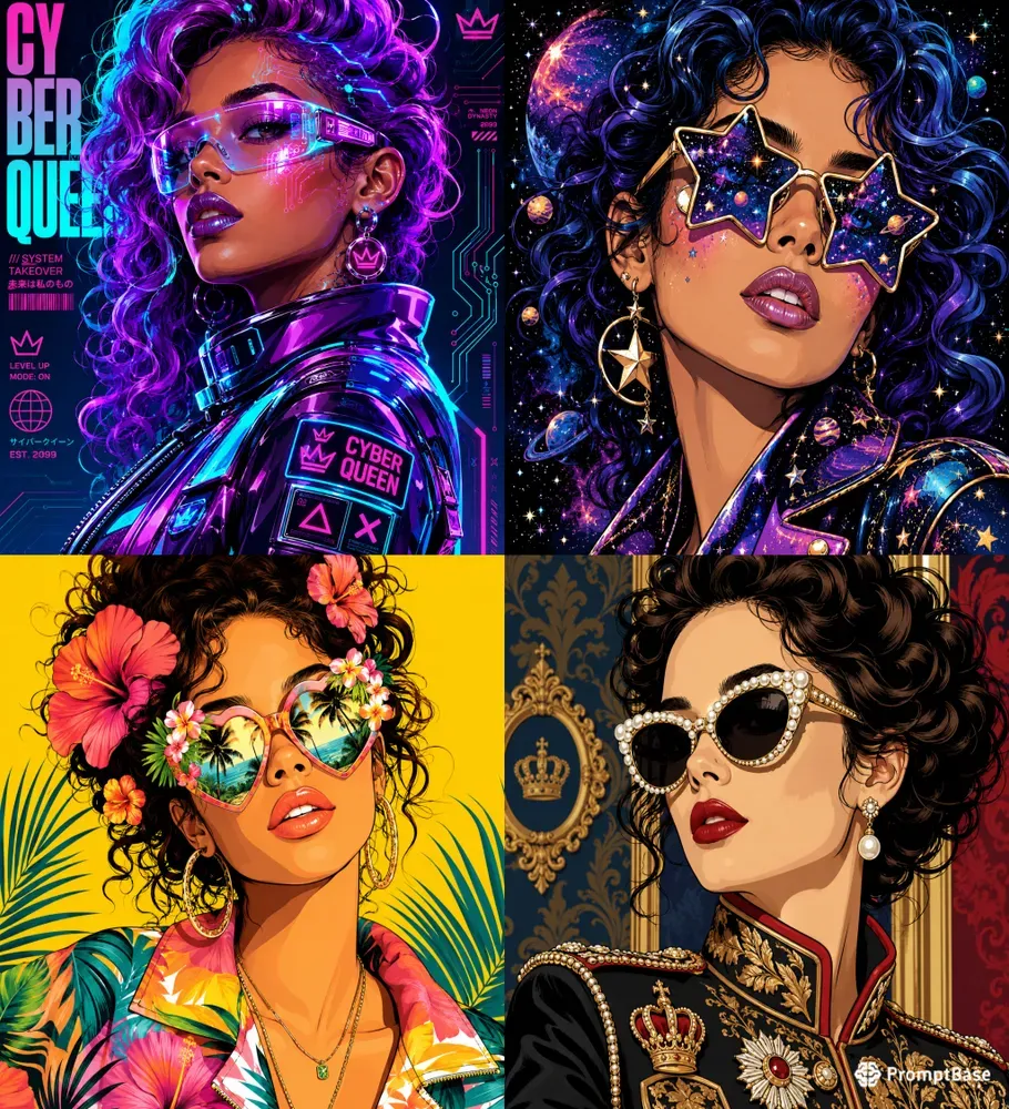 Retro Pop Diva Portrait Generator