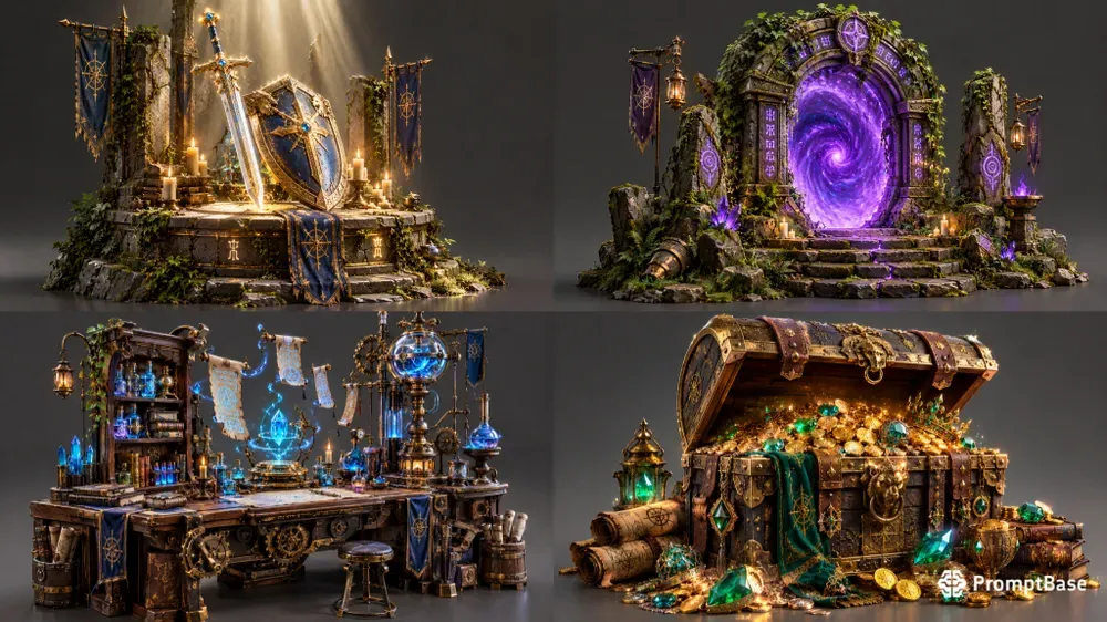 3D Fantasy Game Props Assets