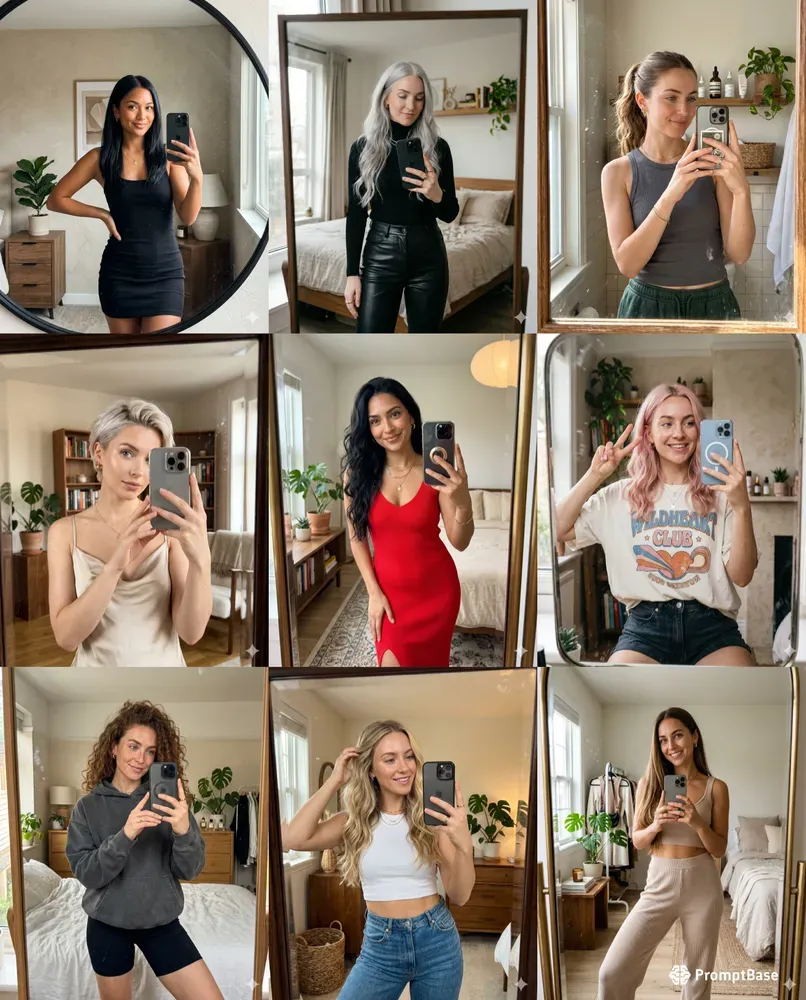 Instagram Influencer Mirror Selfies