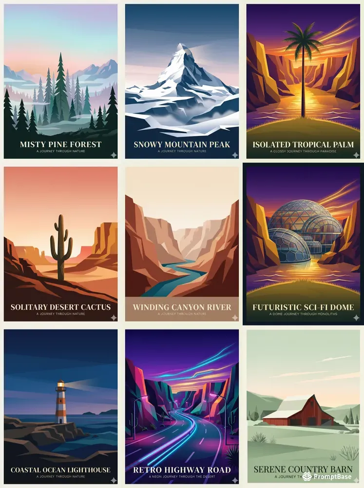 Minimal Scenic Poster Art