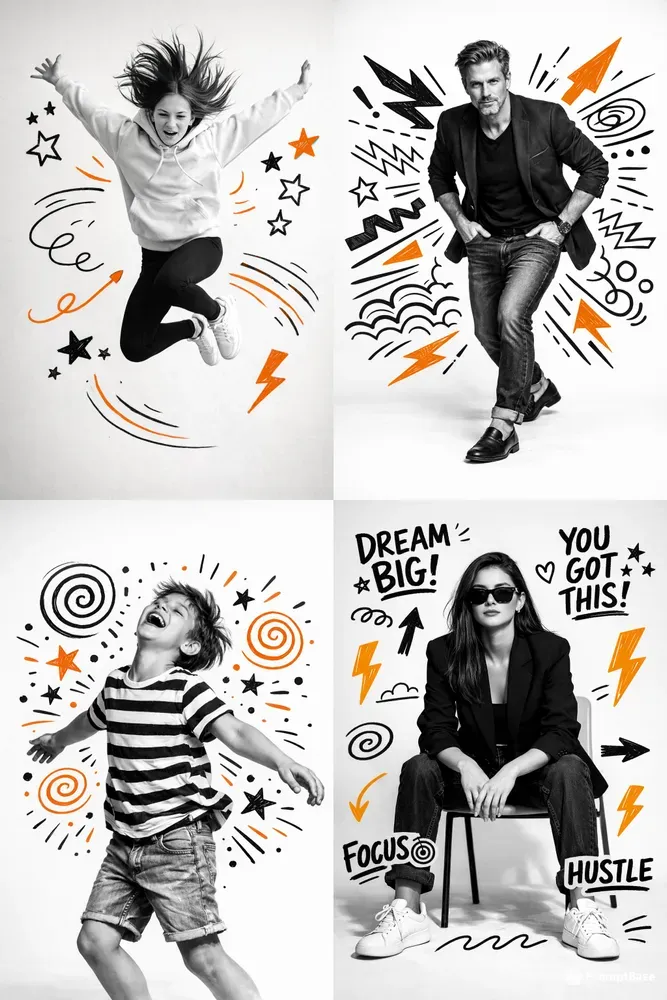 Stylish Action Portrait Creations